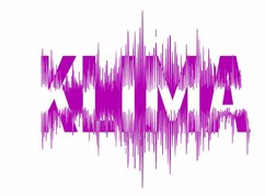 Klima in Pink geschrieben und mit Zackenlinien wie bei seismographischer...
