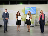 Jochen Danninger, Francesca Kastner und Lea Klatzl, Johanna Mikl-Leitner